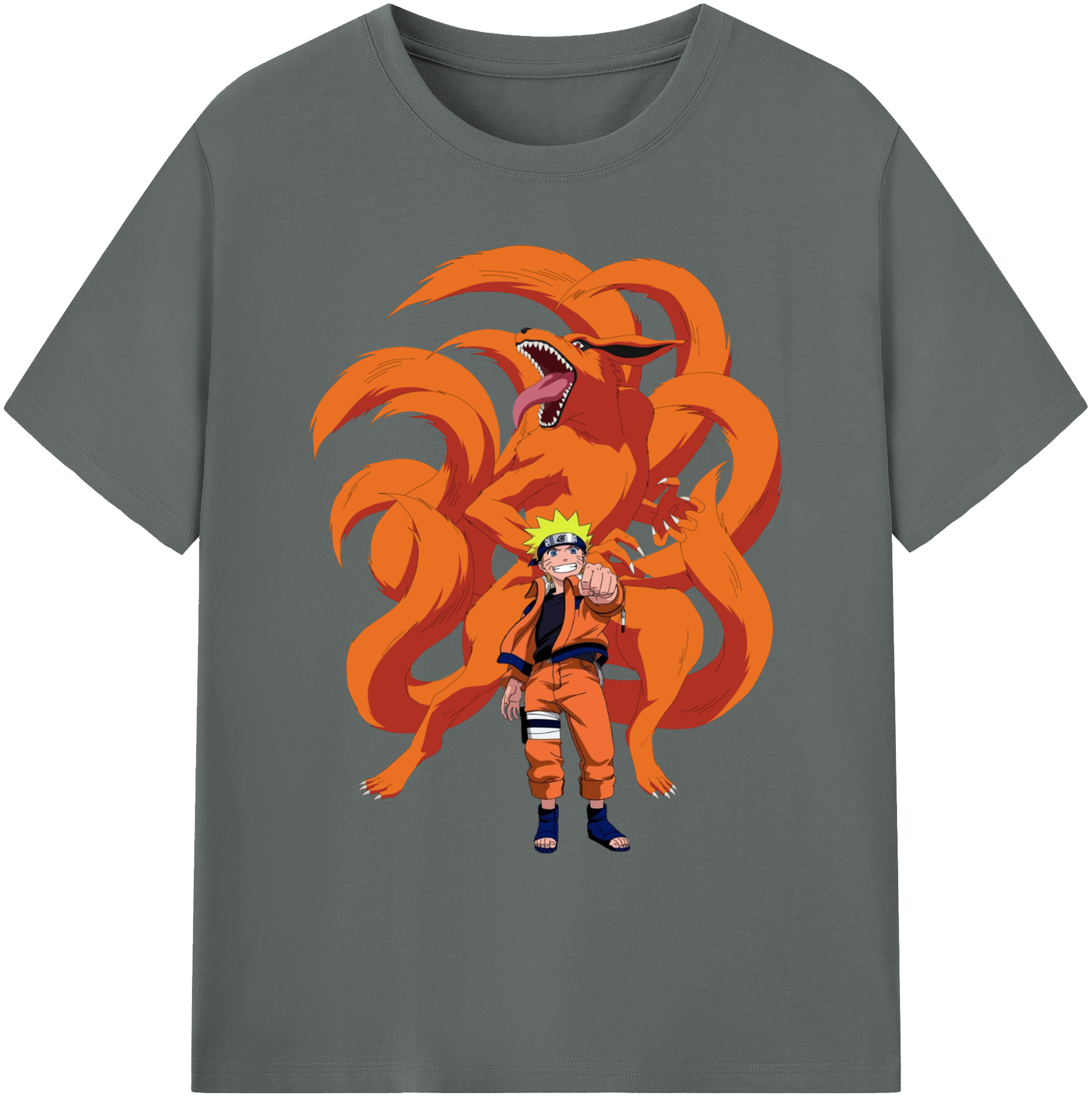 （画像用） NARUTO -ナルト- うずまき ナルト Uzumaki Naruto 綿100％ メンズ半袖Tシャツ｜肌触りやわらか＆通気性